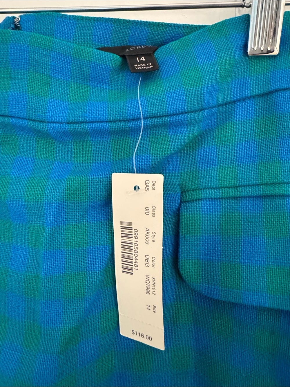 J. Crew Teal A-Line Skirt